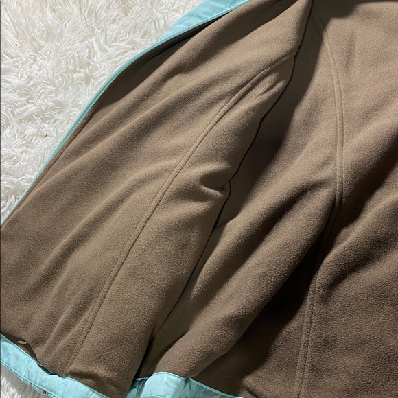 EDDIE BAUER FULL ZIP VEST LIGHT BLUE & BROWN INSULATED JACKET Sz 4X EUC - Picture 11 of 12